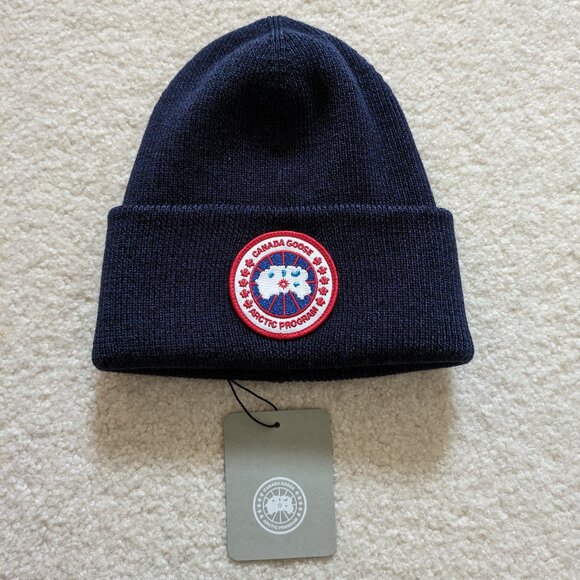 Canada Goose Arctic Toque - Merino Wool - Beanie, Navy Heather - Picture 1 of 6